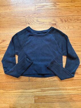 aerie Dark Grey Textured Athletic Shirt